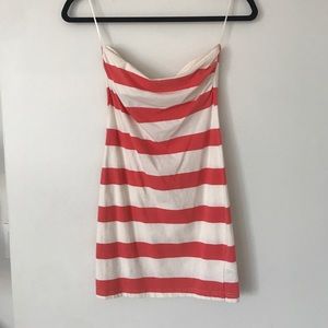 Orange and white dress